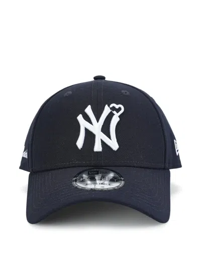Basicks X New Era New York Yankees 9forty Embroidered Logo-patch Cap In Blue