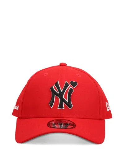 Basicks X New Era York Yankees 9forty Logo-embroidered Baseball Cap In Red