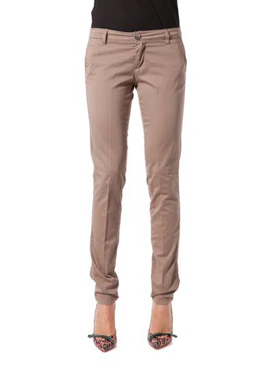 Basicon Satin Cotton Trouser In Brown