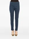 Basicon Stretch Satin Leggings In Blue