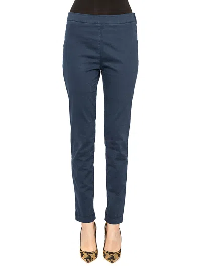 Basicon Stretch Satin Leggings In Blue