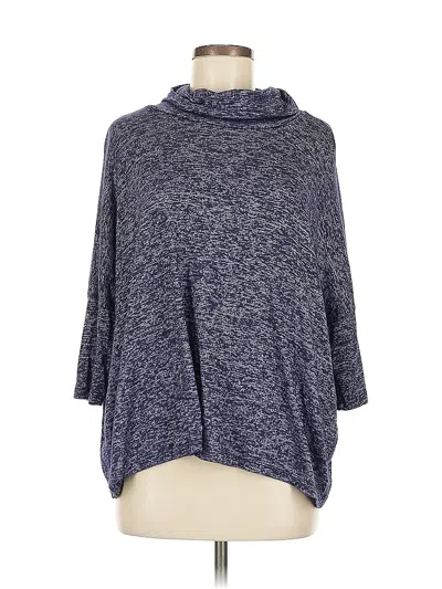 Pre-owned Basil Heart Lola Poncho In Blue