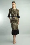 Basix Black Label Animal Print Midi Dress