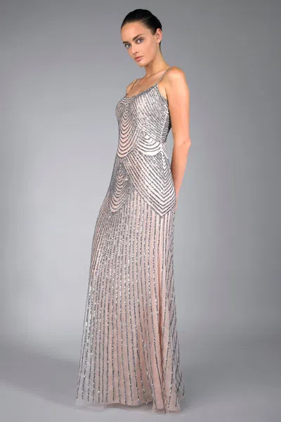 Basix Black Label Art Deco Evening Dress