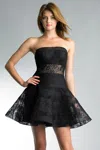 Basix Black Label Baby Doll Cocktail Dress In Black