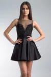 Basix Black Label Baby Doll Cocktail Dress In Black
