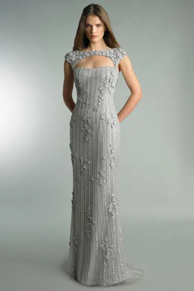 Basix Black Label Basix Sleeveless Gown With Open Front