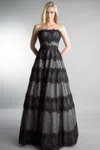 Basix Black Label Basix Strapless Lace Evening Gown