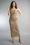 Basix Black Label Beaded Ankle Length Evening Gown