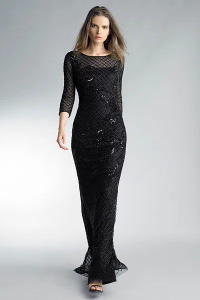 Basix Black Label Beaded Evening Dress