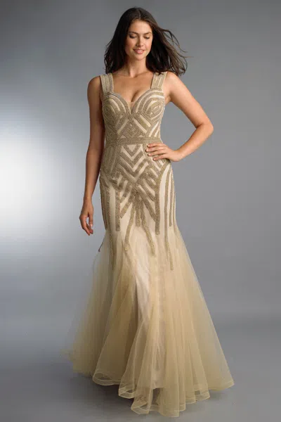 Basix Black Label Beaded Evening Gown