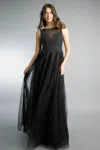 Basix Black Label Beaded Sleeveless Evening Dress