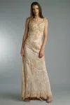 Basix Black Label Beaded Sleeveless Evening Gown
