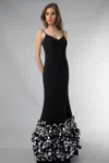 Basix Black Label Bell Inspired Evening Gown In Black