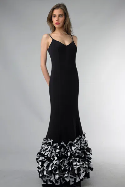 Basix Black Label Bell Inspired Evening Gown In Black