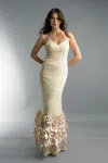 Basix Black Label Bell Inspired Evening Gown In Neutral