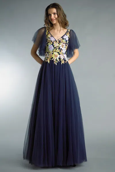 Basix Black Label Bell Sleeve Evening Dress