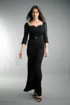 Basix Black Label Black Evening Dress In Black