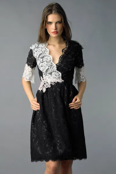 Basix Black Label Black White Cocktail Dress