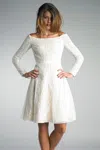 Basix Black Label Boat Neck Long Sleeeve Cocktail Dress