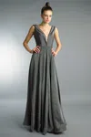 Basix Black Label Box Pleat Gown