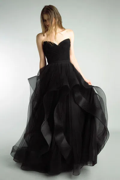 Basix Black Label Cascading Tulle Ballgown By Basix