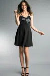 Basix Black Label Cocktail Dress Wiht Sequin Accents In Black