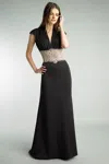Basix Black Label Crystal Emellished Sleeveless Gown