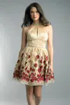 Basix Black Label Embellished Floral Cocktail Dress