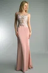 Basix Black Label Embroidered Evening Gown
