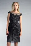 Basix Black Label Embroidered Off Shoulder Dress