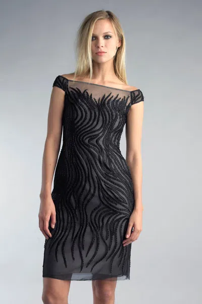 Basix Black Label Embroidered Off Shoulder Dress