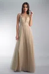 Basix Black Label Embroidered Sleeveless Gown