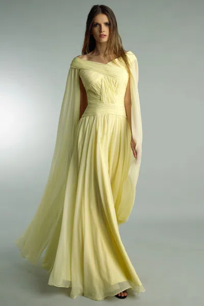 Basix Black Label Evening Gown In Yellow