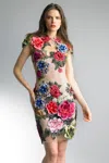 Basix Black Label Floral Applicque Dress By  In White