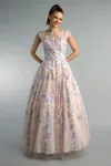 Basix Black Label Floral Applique Gown