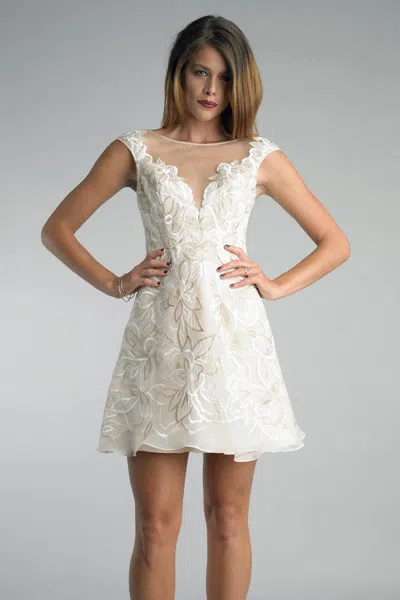 Basix Black Label Floral Cocktail Dress In White