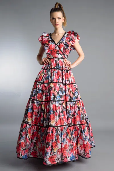 Basix Black Label Floral Dress In Multi