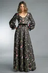Basix Black Label Floral Evening Dress In Multi