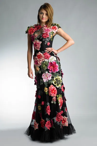 Basix Black Label Floral Motif Dress By