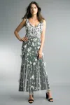 Basix Black Label Floral Motif Sleeveless Dress
