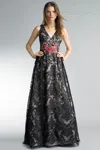 Basix Black Label Floral V Neck Dress