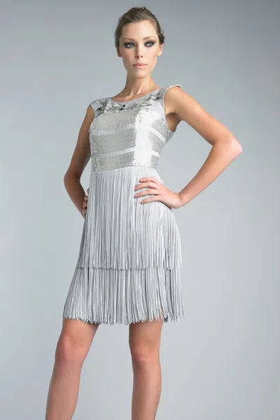 Basix Black Label Fringed Art Deco Dress