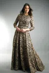 Basix Black Label Fully Covered Evening Dress In Multi