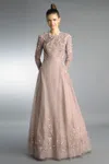 Basix Black Label Fully Covered Evening Gown
