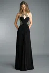 Basix Black Label Halter Evening Gown