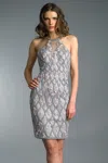 Basix Black Label Halter Top Cocktail Dress