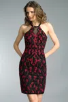 Basix Black Label Halter Top Cocktail Dress