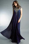Basix Black Label Kaftan For Evening Events In Blue