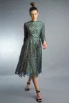 Basix Black Label Knee Length Cocktail Dress In Green